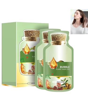 Bubble Plant Hair Dye Bubble Hair Dye New Botanical Bubble Hair Dye Hair Dye Shampoo Natural Plant Hair Dye Bubble Gentle Hair Coloring Natural Hair Color Foam Bubble Shampoo(Chestnut brown)