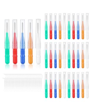 ACWOO interdental brushes 30 pieces of interdental brushes soft mini soft dental brushes interdental room cleaner brush gap toothbrush with 30 dental floss 30 brushes+30 dental floss - Buy Online on GoSupps.com