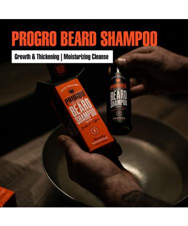 Wild Willies PROGRO Beard Growth & Moisturizing Shampoo - Fortified with Biotin & Caffeine for Healthier, Fuller Beard Growth and Hydration - 4oz - Buy Online on GoSupps.com