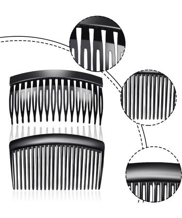 SUNNOW 12Pcs Hair Combs Slides - Plastic French Twist Decorative Hair Accessories for Women Girls - 16 and 23 Teeth (Black, Transparent, Brown) - Buy Online on GoSupps.com