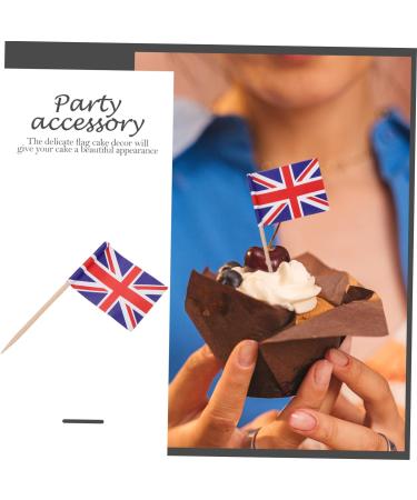 Zerodeko 200pcs Toothpick Cake Insert American Flag Toothpicks Britain Flags Cupcake Toppers American Cheese Country Toothpick Flag Food Flags Top Hat Cupcake Supply Wooden Scotland British Assorted Color 2 6.5X3.5CM - Buy Online on GoSupps.com