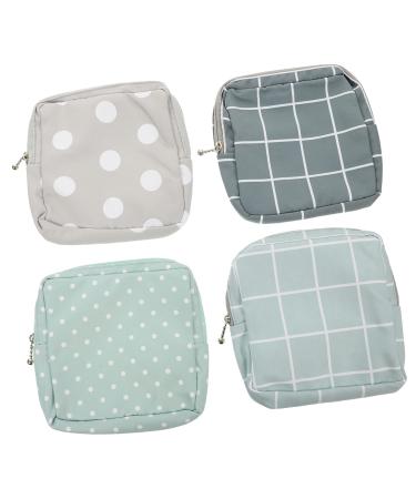 Stahad 4 pieces of storage bag for women's bandages pocket for menstrual bandages women binding bags for girls wallet walls change pads travel bag child polyester cotton