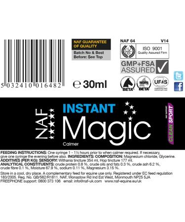 NAF 5 Star Instant Magic Calming Supplement 90 ml (Pack of 1) - Buy Online on GoSupps.com