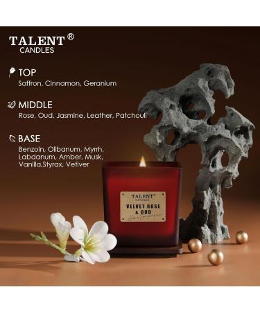 Scented Soy Candles - Deluxe Noble Aromatherapy Velvet Rose & Oud - 7.05oz | Home Fragrance - Buy Online on GoSupps.com