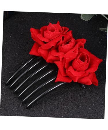 DOITOOL 1pc Womens Barrettes for Hair Womens Hair Accessories Rose Hair Accessories Fancy Hair Accessories for Women Wedding Hair Accessories for Women Flower Hair Bride Hair Comb Pearl - Buy Online on GoSupps.com