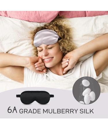 Buy Organic Natural Silk Sleep Mask - 100% Mulberry Silk 25 Momme Eye Mask for Travel & Napping - Adjustable Strap Zero Pressure Soft & Comfortable Perfect Gift (Pink - Buy Online on GoSupps.com