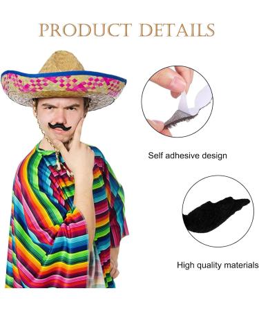 48 PCS Fake Moustache False Moustache for Adults Moustaches Self-Adhesive False Beards and Moustaches for Masquerade Party Favor Birthday Party and Performance - Buy Online on GoSupps.com