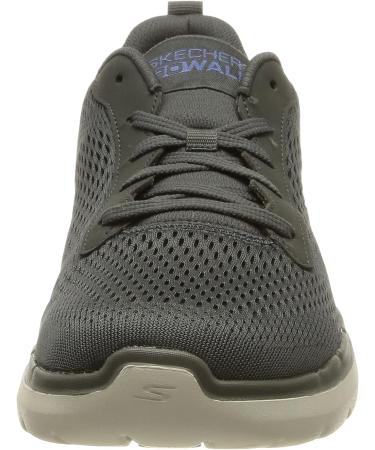 Skechers Men's GoWalk 6 Athletic Walking Shoes - Air Cooled Foam Sneakers 9.5 Charcoal - Buy Online on GoSupps.com