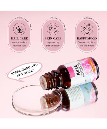 Skin Care Essential Oils Set - Lavender, Rosemary, Rose 10ml x3 - Moisturizing and Softening, Aromatherapy Oil for Skin and Home Fragrance - Buy Online on GoSupps.com