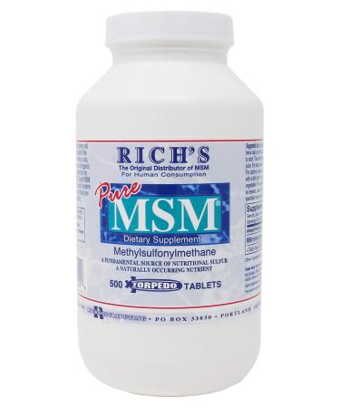 MSM Torpedo Tablets (500 ct) 500 Count (Pack of 1)