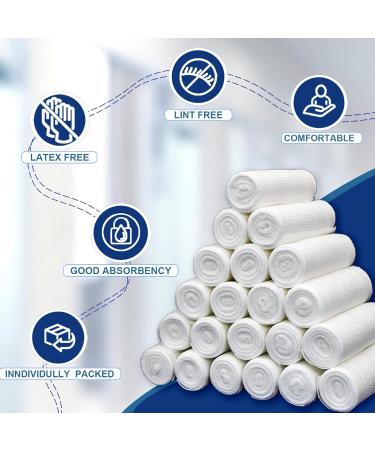 24 Pack Premium Gauze Rolls - 4" x 4.1 Yards | Lint-Free Latex-Free Elastic Bandages for Professional Wound Care & First Aid Supplies - Buy Online on GoSupps.com