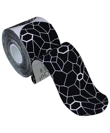 TheraBand Kinesiology Tape Waterproof Physio Tape for Pain Relief BlackWhite