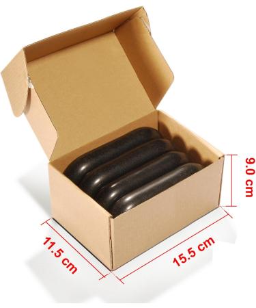 Master Massage Large Ovular Basalt Hot Stone Set - 4 Pieces for Therapeutic Spa and Relaxation - Premium Quality America Brand - Buy Online on GoSupps.com