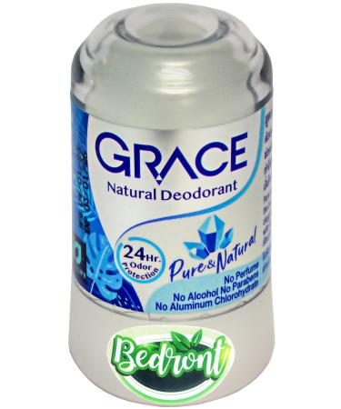 1 Pc. of Bedront Natural Deodorant 70g Alum Stone No Perfume No Alcohol No Parabens No Aluminum Chlorohydrate. Pure & Natural. Made in Thailand. Ecologically Friendly. Help Save the Earth. 2.47 Ounce (Pack of 1) 1