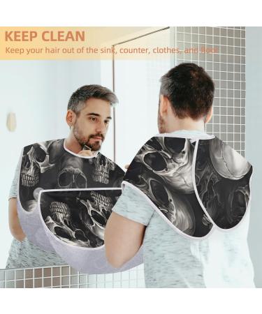Skull Beard Bib Apron | Halloween Beard Hair Catcher for Men | Perfect Gift for Father's Day Anniversaries & Christmas | Includes 2 Suction Cups - Buy Online on GoSupps.com