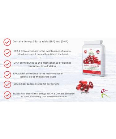 High Strength Krill Oil Capsules 500mg - 60 Count - 1000mg per Serving - Omega-3 Fatty Acids - Easy Swallow Soft Gels - Sustainably Sourced - Buy Online on GoSupps.com