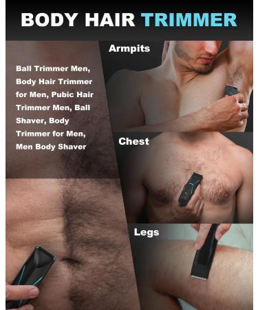 Buy Groin Hair Trimmer for Men - Rechargeable Pubic & Ball Trimmer with Ceramic Blades | Wireless Male Grooming Razor - Buy Online on GoSupps.com