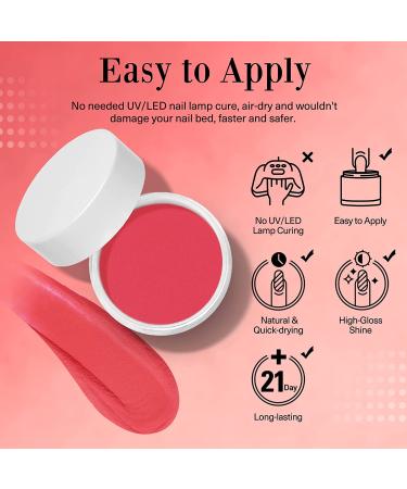 AZUREBEAUTY B-Apple Red Pink Dip Powder - 2oz Odor-Free Nail Art for DIY & Salon Use - Buy Online on GoSupps.com