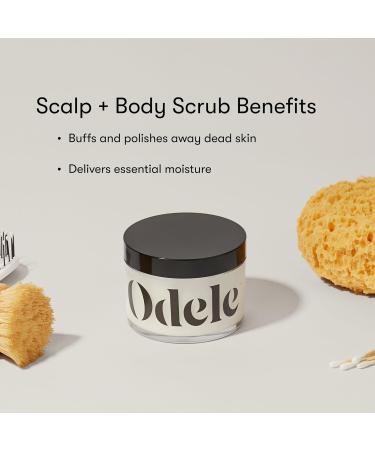 Odele Scalp + Body Scrub Exfoliating Sugar Scrub with Caffeine to Remove Buildup Hydrate & Smooth Skin and Scalp For All Hair & Skin Types 8 oz - Buy Online on GoSupps.com