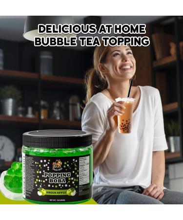 Popping Boba Pearls | 1LB (454g) | Bursting Tea Balls for Drinks Desserts Smoothies and Snack Toppings | Bubble Tea Tapioca Pearls Mix Kit (Green Apple) - Buy Online on GoSupps.com