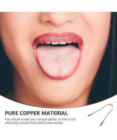 U-Shaped Copper Tongue Brush & Scraper - Premium Oral Care Accessory | 1pc Tongue Cleaning Tool for Fresh Breath - Buy Online on GoSupps.com