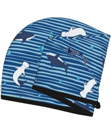 Super Absorbent Sharks Microfiber Hair Towel Wrap - Soft Quick Dry Cap for Long Curly & Thick Hair | Coral Velvet Design - Buy Online on GoSupps.com