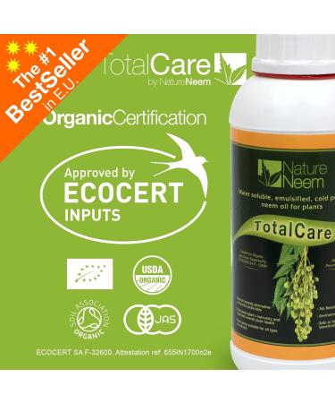 TotalCare Neem Oil for Plants - 100% Natural & Organic Cold Pressed 1 Liter - Water Soluble Solution for Effective Plant Care - Buy Online on GoSupps.com