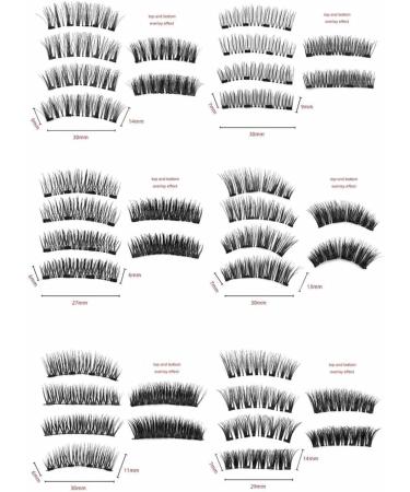 Elara Craft Magnetic Eyelashes Double Sided Magnetic Eyelashes Reusable Lashes Self Adhesive Magnetic Eyelashes With Applicator(6 Set) - Buy Online on GoSupps.com