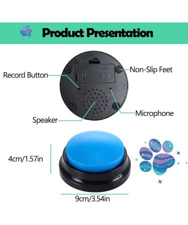 MEMOEVER 6 PCS Dog Buttons Talk Training Recordable Training Buttons for Communication Pet Training Train Your Dog To Press Buttons Funny Gift for Dog - Buy Online on GoSupps.com