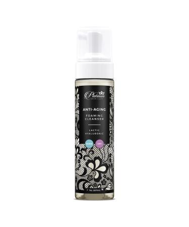 Anti-Aging Foaming Lactic Cleanser Skin Resurfacing Cleanser - Dual-Action Anti-Aging Exfoliating Face Wash and Cleanser - Smoothes Skin with Lactic Acid