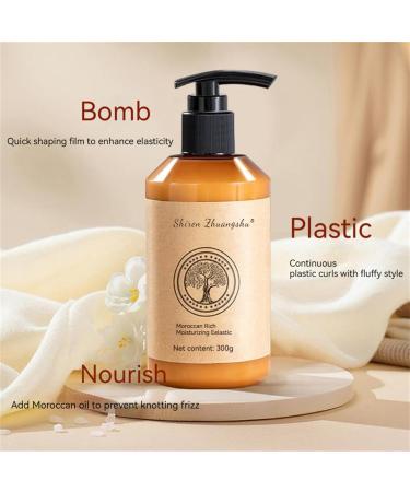 Shiren Zhuangshu Curly Hair Morocco Moisture Styling Elastin Moroccan Oil Curl Defining Cream Elastina Para Rizar El Cabello Long-Lasting Styling Moroccan Volume Moisturizing Elasticity (1pcs) - Buy Online on GoSupps.com