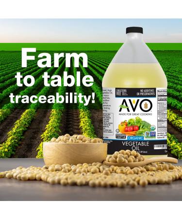 AVO ORGANIC 100% VEGETABLE Oil  64 Fl-oz (Half a Gallon) NO preservatives added - Buy Online on GoSupps.com