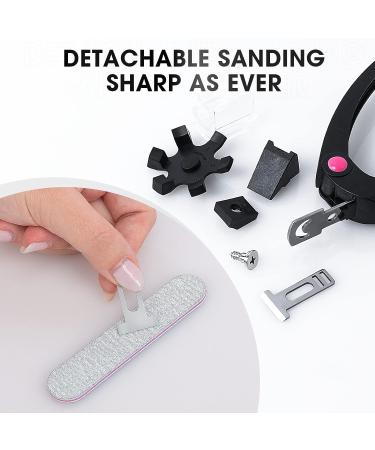 Adjustable Stainless Steel Acrylic Nail Clipper with Measuring Gauge - Professional False Nail Trimmer for Acrylic Nails - Perfect Manicure Tool for Home and Salon Use (Black) - Buy Online on GoSupps.com