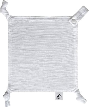 Baby Luxe 5-in-1 Mini Muslin Square Bib Toy Holder Washcloth Comforter Set (Grey/Black/White) - Buy Online on GoSupps.com