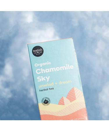 Tealish - Organic Chamomile Sky Herbal Tea Sachets 15 Biodegradable Tea Bags - Organic Herbal Tea Bags - Chamomile Tea with Turmeric for Sleep and Relaxation - Buy Online on GoSupps.com