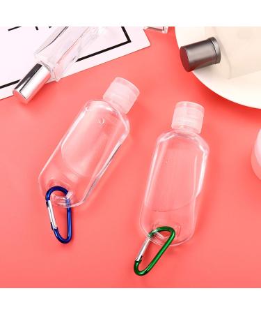 TOPBATHY 15pcs 50ml Refillable Travel Hand Soap Containers with Hook (Random Color) | Transparent Empty Liquid Bottles - Buy Online on GoSupps.com