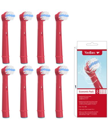 VINFANY 8pcs Kid's Toothbrush Head for Oral B  Children Replacement Brush Heads for Braun Electric Rechargeable Toothbrush Compatible Sensitive Clean  Professional Care  Advanced Power  Floss