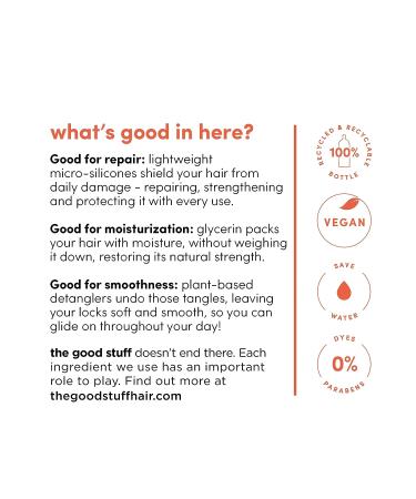 THE GOOD STUFF Complete Repair Balm for Damaged Hair | Lightweight Leave In Conditioner for Strength, Protection, Softness, and Shine | Curly Hair Cream - Vegan & Cruelty-Free - Buy Online on GoSupps.com