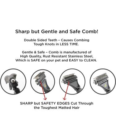 Hertzko Premium Dematting Tool for Dogs and Cats - Deshedding Brush and Matt Breaker - Ideal for Removing Matted Fur and Undercoat - Large Purple - Buy Online on GoSupps.com