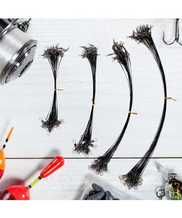 Towviy 100 pcs Steel Fishing Leaders with Carabiner - Durable Predator Fishing Wire for Pike & More | Practical Accessories for Successful Angling - Buy Online on GoSupps.com