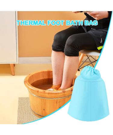Foot Soak Tub | Thicken Foot Spa Bag Full Leg Wrap | Comfortable Foot Basin Waterproof Foot Tub for Camping Travel Students Sapphire Blue - Buy Online on GoSupps.com