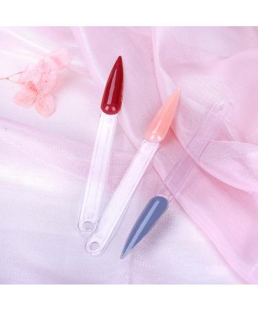 200Pcs Clear Nail Swatch Sticks with Ring Holder - Nail Display Art Supplies for Gel Polish Practice - Buy Online on GoSupps.com