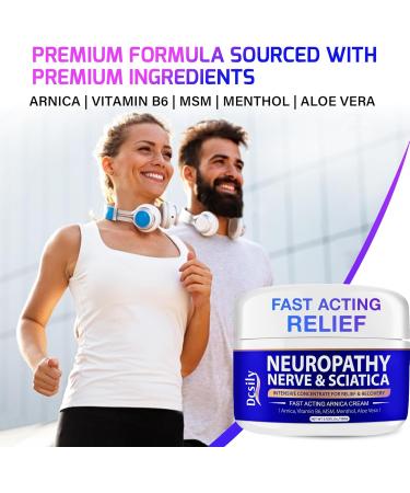 Neuropathy Nerve Relief Cream for Feet & Hands - Arnica & Vitamin B6 Formula for Pain Relief | Nerve Savior for Neuropathy - Buy Online on GoSupps.com