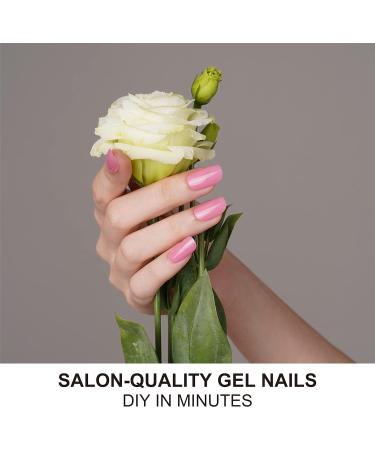 DANNI & TONI 28 Gel Nail Polish Stickers - Sweet Divine Pink Semi Cured Strips for Salon-Quality Manicure - Buy Online on GoSupps.com