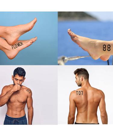 Tattoonova Adult Alphabet Party Favors Temporary Tattoo Set - 6 Sheets| Letters, Numbers & Symbols Fake Tattoos for Body & Face - Buy Online on GoSupps.com