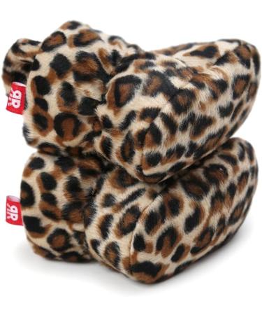 EDOTON Unisex Newborn Winter Boots - Warm Stripe Bootie for 12-18 Months - Non-Slip Sole, Soft Stay-On Adjustable Sock Bootie - Leopard Print - Buy Online on GoSupps.com