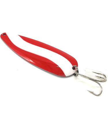 Klima Red & White Spoon with Treble Metal Hooks | Casting Fishing Lure for Northern Pike, Walleye, Bass | Best Canadian Lure for Lakes | 3-Pack - Buy Online on GoSupps.com