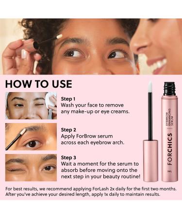 ForChics ForBrow Eyebrow Growth Serum - Natural & Organic Conditioner for Thicker, Fuller Brows | Vegan & Cruelty-Free Formula with Innovative Peptides - Buy Online on GoSupps.com