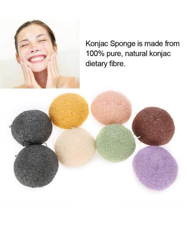 Angrek Konjac Sponge Set - 8 Natural Facial & Body Cleansing Sponges for Gentle Peeling & Care - Eco-Friendly Skincare - Buy Online on GoSupps.com