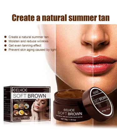 Eelhoe Intensive Brown Tanning Gel Set - Sunless Tanner for Natural Tan Skin, Includes Accelerator Cream - 2pc - Buy Online on GoSupps.com
